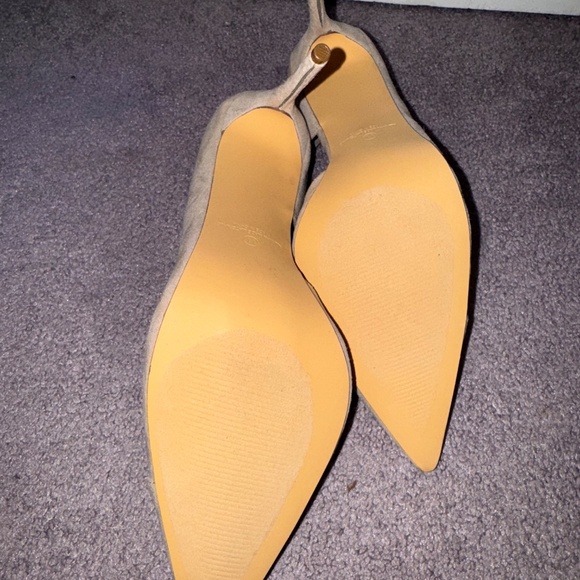 Lulus Pumps - Satsuki Light Nude Suede Pointed-Toe D'Orsay - Picture 5 of 7